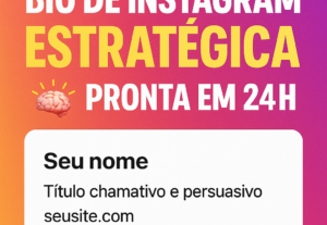 Eu vou fazer Bio do Instagram estratégica entrega ate em 24h