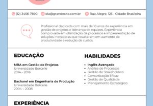 Eu vou aprimorar seu currículo, com elegância e eficiência.