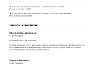 Eu vou criar um currículo atrativo