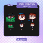 Eu vou desenhar três emotes pro seu youtube ou twitch