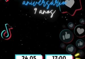 Eu vou criar um convite animado para sua festa
