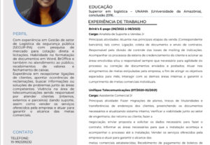 Eu vou criar um currículo atrativo
