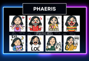 Eu vou fazer emotes e/ou badges para sua live na Twitch/Kick