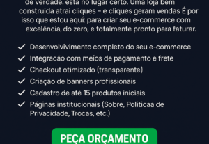 Eu vou Criar Sua Loja Virtual Que Gera Vendas
