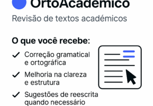 Eu vou fazer revisão de textos acadêmicos