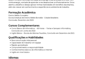 Eu vou Criar seu currículo do zero, rápido e com qualidade