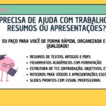Eu vou fazer resumos acadêmicos e apresentações escolares