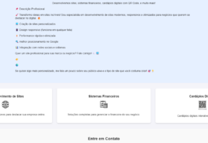 Eu vou criar seu site profissional e também fazer a locução