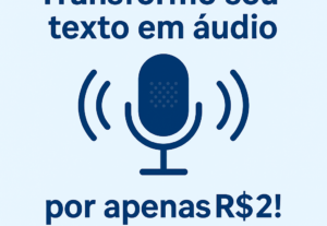Eu vou Transformo seu texto em áudio com voz i.a