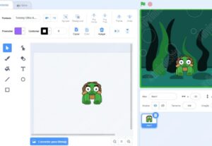Eu vou criar um personagem para seu projeto no Scratch