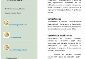 Eu vou fazer seu currículo completo e moderno.