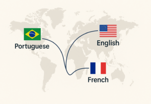 Eu vou traduzir qualquer documento para inglês ou francês