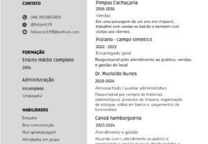 Eu vou fazer um currículo atrativo.