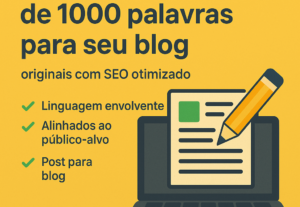Eu vou criar artigos de 1000 palavras para seu blog