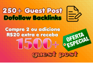 Eu vou 250 a 1500 Guest Post sites DA30-70 links contextuais