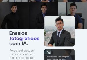 Eu vou criar seu ensaio fotográfico de IA