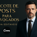 Eu vou disponibilizar artes editáveis do Canva.