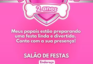 Eu vou criar o convite do aniversário do seu filho