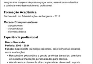 Eu vou fazer seu currículo com visual moderno e profissional