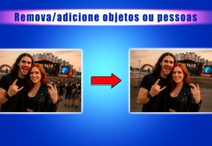 Eu vou remover pessoas ou objetos de 4 imagens suas