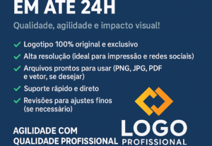 Eu vou fazer sua logo profissional em menos de 24 hrs