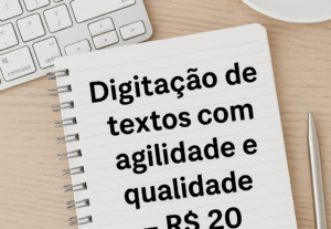 Eu vou fazer  Digitação de documentos até 5 páginas.