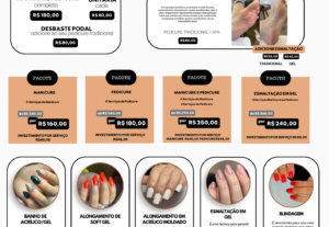 Eu vou Fazer um menu de serviços para seu salão