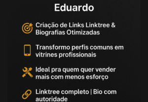 Eu vou Fazer e um Linktree personalizado e Sua bio do insta