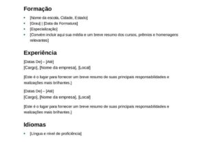 Eu vou criar um currículo atrativo