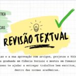 Eu vou fazer a revisão de seu texto.