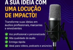 Eu vou dar voz à sua ideia com uma locução de impacto em 24h...