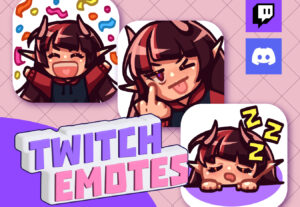 Eu vou fazer emotes da twitch/discord para você