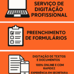 Eu vou fazer Preenchimento de formulários e digitação rápida