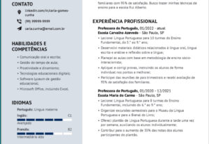 Eu vou criar currículo profissional para você