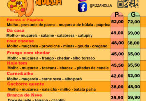 Eu vou fazer um cardápio para o seu restaurante/lanchonete