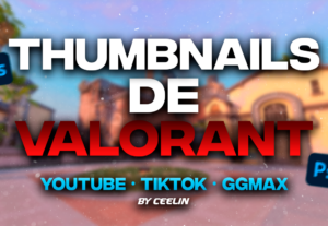 Eu vou criar thumbnails de Valorant para você