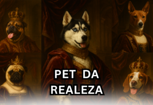 Eu vou criar um retrato estilo realeza em IA para seu pet