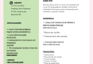 Eu vou criar um currículo atrativo.