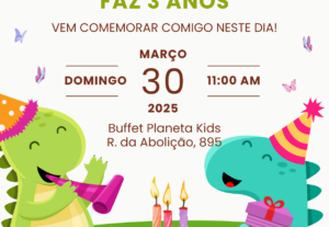 Eu vou fazer seu convite de aniversário, casamento etc