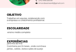 Eu vou criar um currículo atrativo