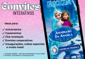 Eu vou fazer convite interativo e personalizado.