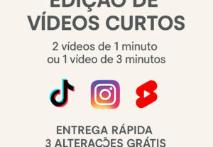 Eu vou Editar videos curtos, 2 videos de 1m ou 1 video de 3m