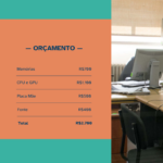 Eu vou fazer um orçamento de computador para você.