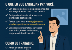 Eu vou Criar todos seus post do mês