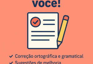 Eu vou Corrigir sua redação ou trabalho com qualidade e rapi...