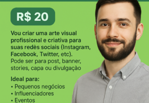 Eu vou Criar artes criativas e profissionais pras redes
