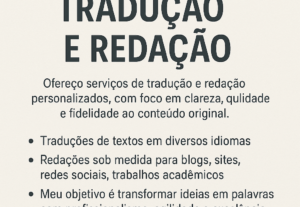 Eu vou fazer Tradução e Redação Do Seu Jeito, no Seu Tom.
