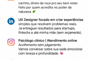 Eu vou Criar sua Bio p/ Instagram, Tinder, LinkedIn e loja