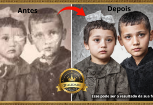 Eu vou restaurar sua foto antiga com realismo e qualidade