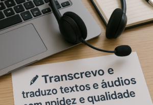 Eu vou Transcrever áudios ou vídeos com clareza e rapidez